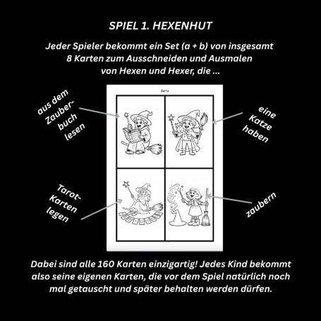 Hexenhut Kartenset a (HEART PAPERS)