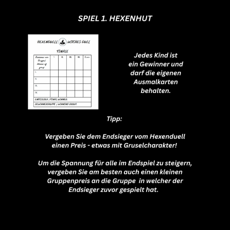 Hexenhut Hexenduell Gewinner (HEART PAPERS)
